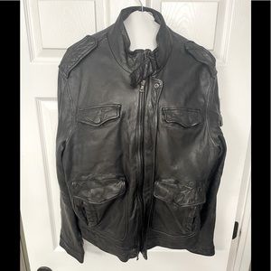 Kenneth Cole black leather jacket
